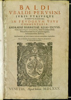 In usus feudorum commentaria, verko eldonita en 1580