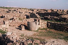 The ruins of the excavated city of Ras Shamra, or Ugarit Ugarit 02.jpg