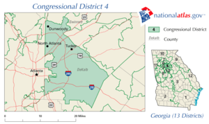 Repräsentantenhaus der Vereinigten Staaten, Georgia District 4 map.png