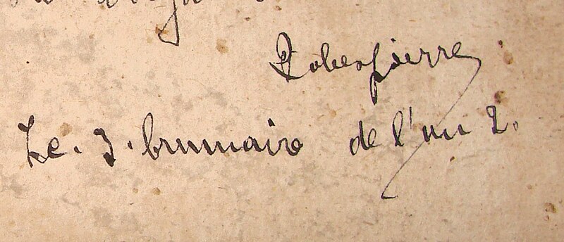 File:Unterschrift Robespierre.JPG