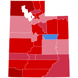 Utah Cumhurbaşkanlığı Seçim Sonuçları 1988.svg