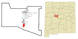 Location of Jarales, New Mexico