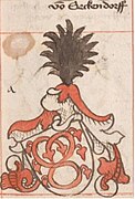 Wappen derer von Seckendorff im Wappenbuch - BSB Cgm 8030, Tafel 130