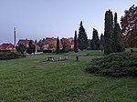 Varnsdorf - park mezi ulicemi Tyršova a Ležácká, místo někdejšího pomníku Kl. Gottwalda (stav říjen 2022).jpg