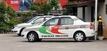 Brazilian Military Police response cars in Florianópolis.