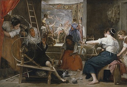 Las Hilanderas veya Arachne Masalı, Velázquez tarafından.