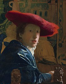 Meisje met de rode hoed (± 1665-1666) National Gallery Washington 23,2cm × 18,1cm gesigneerd