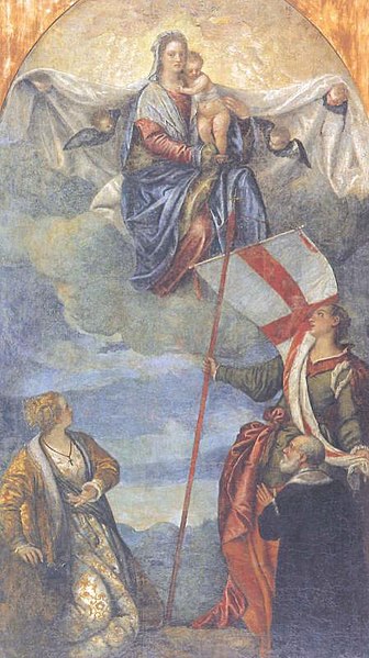 File:Veronese - Madonna con Bambino tra Santa Caterina d'Alessandria e Sant'Orsola, con offerente, 1576.jpg