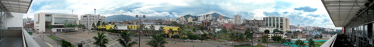 Panorama vido de la placo Cívica Ciudad Victoria y la zona circunvalar je 2008