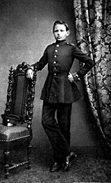 Paul von Hindenburg as a cadet in Wahlstatt (1860) Wahlstatt Damals - PvH.jpg