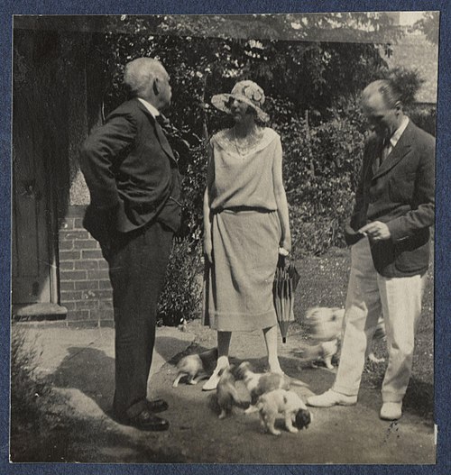 The Duke of Portland to the left with Rosamond Rose and an unknown man