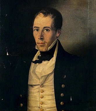 Dr. William 'Gulielmo' Jameson (1796-1873), pioneering Scottish-Ecuadorian botanist, commemorated in the specific name of Streptosolen jamesonii William Jameson, por Antonio Salas (1842).jpg