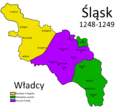 1248–1249      Henryk III Biały      Władysław opolski      Bolesław II Rogatka