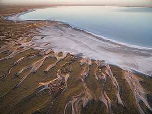 The shore of Elton Salt Lake, Volgograd Oblast, Russia Foto di Medvedevphoto (Владимир Медведев)