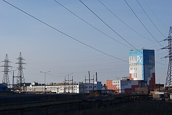 Industriområdet runt Komsomolskijgruvan.