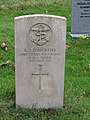 -2018-11-06 CWGC gravestone of E. J. Edworthy, Merchant seaman, Saint Andrew's, Bacton.JPG