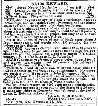 <span class="mw-page-title-main">Lewis C. Robards</span> 19th-century American slave trader