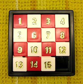Sliding puzzle Puzzle game involving sliding pieces to achieve certain configurations