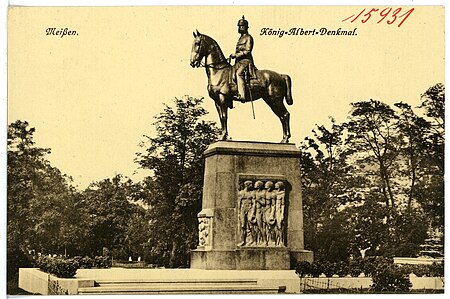 15931 Meißen 1913 König Albert Denkmal Brück & Sohn Kunstverlag