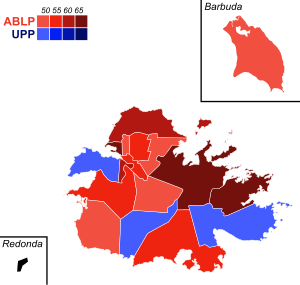 2014 Antigua and Barbuda general election - Results by constituency.svg