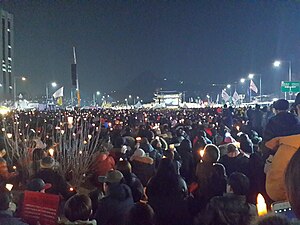 Candlelight vigil in Heroes' Square