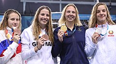 2018-10-10 50m Butterfly Finale der schwimmenden Mädchen bei den Olympischen Jugend-Olympischen Sommerspielen 2018 von Sandro Halank - 020.jpg