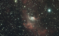 2023-07-22 NGC 7635 Bubble nebula in Cassiopeia, 0.4m F10 120 min