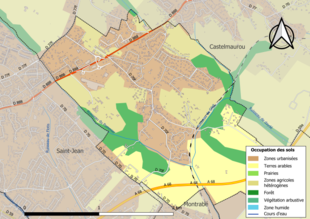 Mappa a colori che mostra l'uso del suolo.