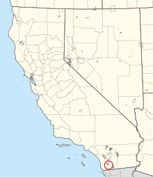 Location of Viejas Reservation 4500R Viejas Reservation Locator Map.svg