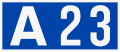 English: Sign of Portugese motorway A23 Polski: Tabliczka portugalskiej autostrady A23