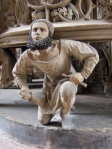 Nuremberg sculptor Adam Kraft, self-portrait from St Lorenz Church, 1490s Adam Kraft.jpg