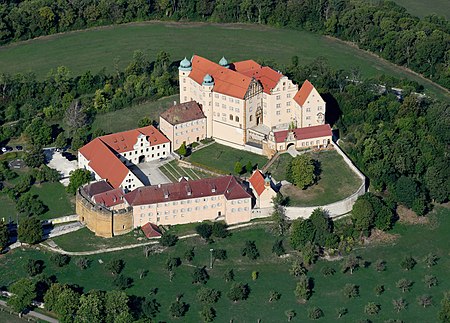 Aerial image of the Schloss Kapfenburg (view from the east)