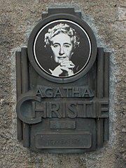 Agatha Christie (* 15. September): Erinnerungsplakette