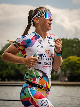 Agnieszka Jerzyk bei den Ironman-Europameisterschaften in Frankfurt am Main (2023)