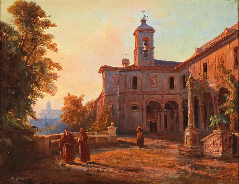 File:Albert Eichhorn Terrasse der Klosterkirche Sant'Onofrio al Gianicolo in Rom.jpg