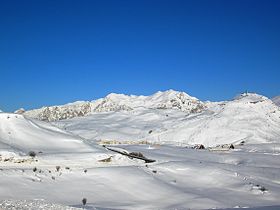 Гора Монити Лессини зимой