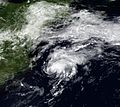 Image of Tropical Storm Ana of the 1991 Atlantic hurricane season on July 3, 1991.