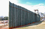 Reconstructed wall at Andersonville Prision