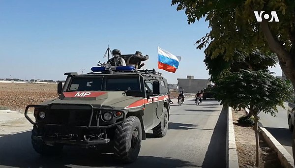 Russian military police in Kobanî on 23 October 2019
