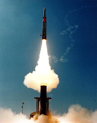 An Arrow 2 anti-ballistic missile interceptor