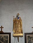 Statue de saint Bertrand en plâtre et dorée datant du XIXe siècle.