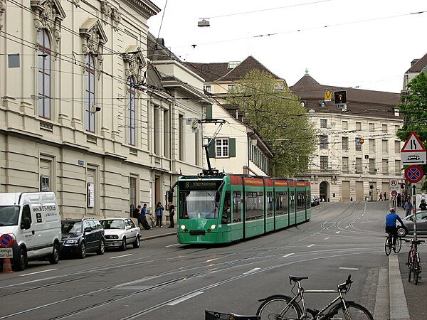 Tram service for commuting within the Basel city area