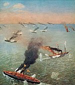 Битката при Жълто море от Ōta Kijirō (Мемориална картинна галерия Мейджи) .jpg