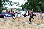 Deutsch: Beachhandball Europameisterschaften 2019 (Beach handball Euro); Tag 6: 7. Juli 2019 – Platzierungsspiele Rang 9-12 (9-10) Frauen, Russland-Deutschland 2:0 (28:24, 22:18) English: Beach handball Euro; Day 6: 7 July 2019 – Placement Match 9-12 (9-10) Women – Russia-Germany 2:0 (28:24, 22:18)