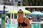 Deutsch: Beachvolleyball bei den Olympischen Jugendspielen 2018; Tag 11, 17. Oktober 2018; Mädchen, Finale – Italien (Claudia Scampoli & Nicol Bertozzi)- Russland (Maria Woronina & Maria Botscharow) 0:2 (19–21/19–21) English: Beach volleyball at the 2018 Summer Youth Olympics at 17 October 2018 – Girls Final – Italy (Claudia Scampoli & Nicol Bertozzi) - Russia (Maria Voronina & Maria Bocharova) 0:2 (19–21/19–21)