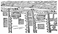 Bear and bull-baiting rings, Bankside, London c.1560.png