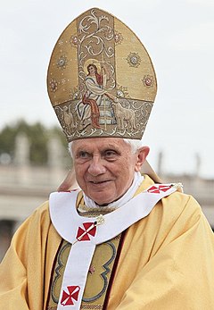 Benoît XVI alors pape en 2010.