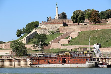 Belgrade Fortress, built during a long period of time from the 2nd to the 18th century, located on the confluence of the two rivers Sava and Danube