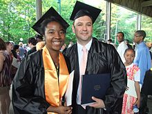 Graduates pose with diplomas following commencement at the Koussevitzky Music Shed in Lenox. Berkshire Community College - College Grads.jpeg