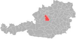 okres Kirchdorf an der Krems na mapě Rakouska